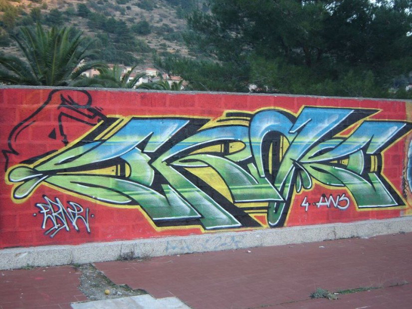 Graffiti Wall in Vela luka - Photo by 10ka - ener (2004)