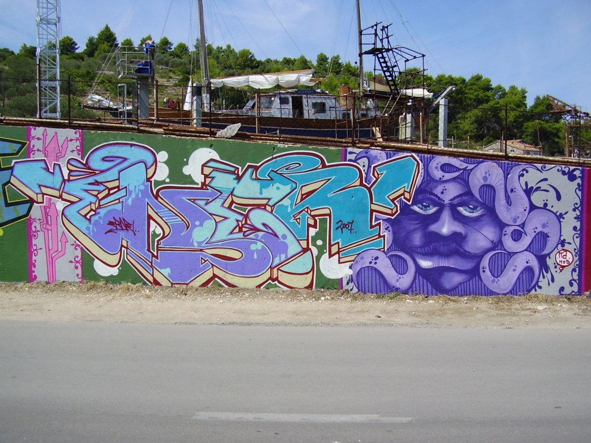 Graffiti Wall in Vela Luka - Photo by 10ka (2007)