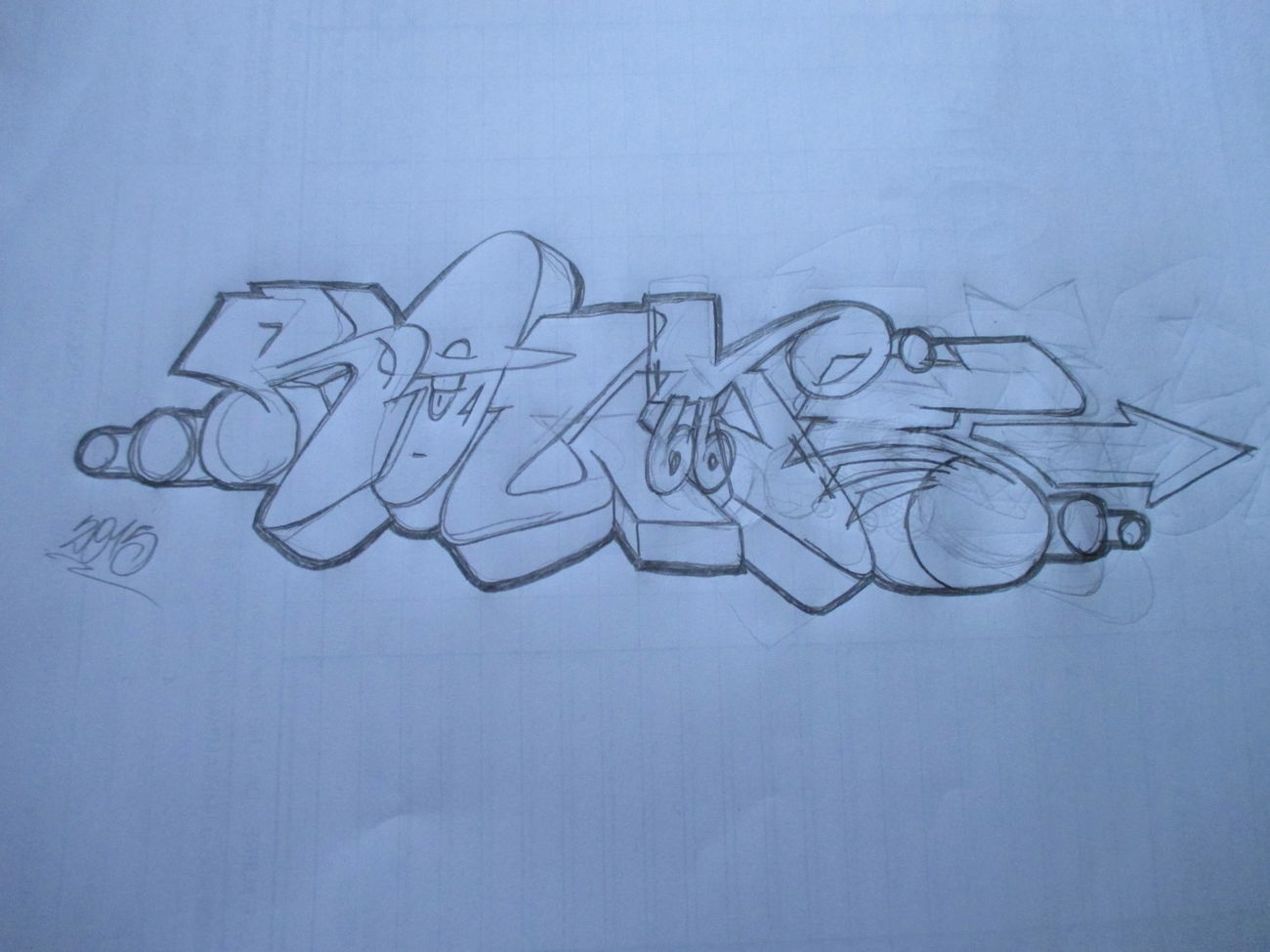 Graffiti Wall - Photo by 10ka - route, A1 (2015)