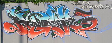 Graffiti Wall in Lüneburg - Photo by 161gang - huck, antifa, alerta