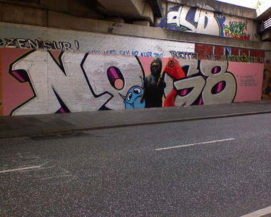 Graffiti Wall - Photo by 161gang - antifa, no, g8