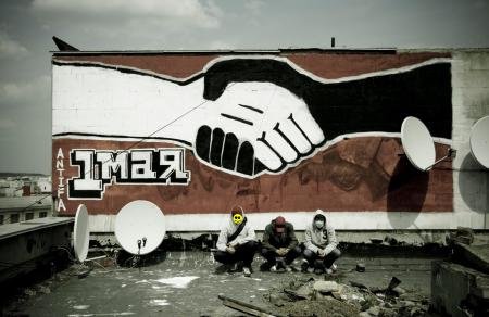 Graffiti Wall - Photo by 161gang - antifa, 1.mai, black