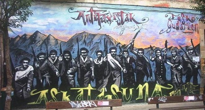 Graffiti Wall - Photo by 161gang - antifa, partisan, askatasuna