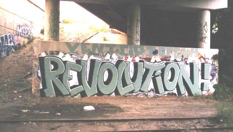 Graffiti Bombing - Photo by 161gang - revolution, antifa, wildeast