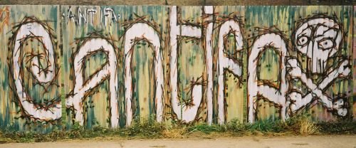 Graffiti Bombing - Photo by 161gang - antifa, cz