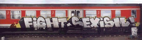 Graffiti Train - Photo by 161gang - antifa, fight, sexism