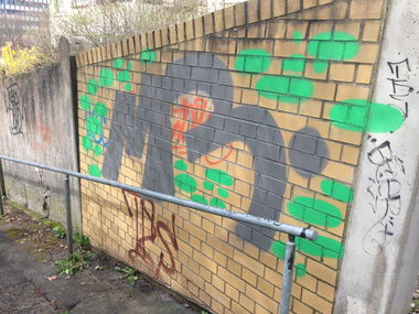 Graffiti Bombing - Photo by 197nerzWbnffm - mr, mrcrew, labil (2016)