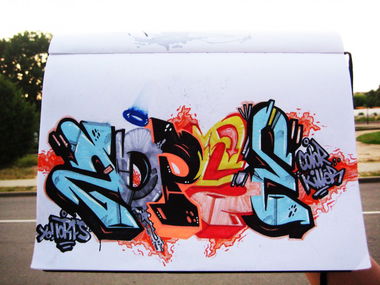 Graffiti Sketch in Zhodino - Photo by 2opserYBS - Sketch, Fresh, 2opser