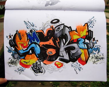 Graffiti Sketch in Zhodino - Photo by 2opserYBS - 2opser, Smart, Sketch (2013)