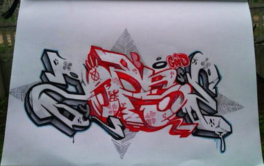 Graffiti Sketch in Zhodino - Photo by 2opserYBS - Good, 2opser, YBS (2013)
