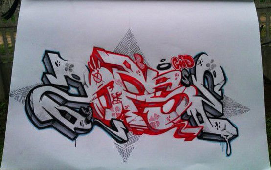 Graffiti Sketch in Zhodino - Photo by 2opserYBS - Good, 2opser, YBS (2013)