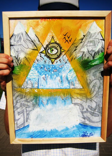 Graffiti Sketch in Belarus - Photo by 2opserYBS - eye, truth, 2opser (2013)