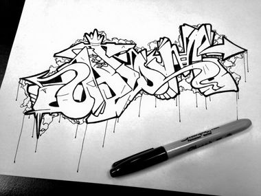 Graffiti Sketch - Photo by 4T0M1Cx4RT