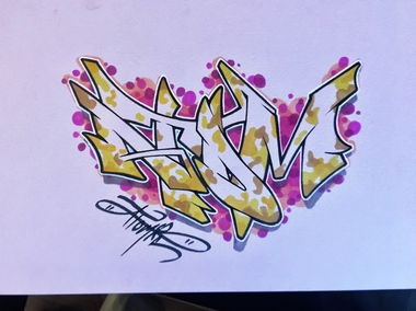 Graffiti Sketch - Photo by 4T0M1Cx4RT