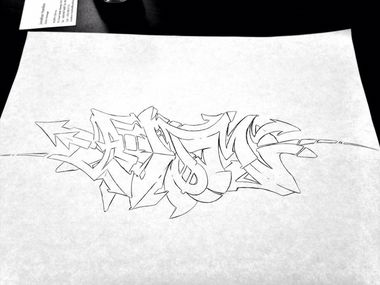 Graffiti Sketch - Photo by 4T0M1Cx4RT