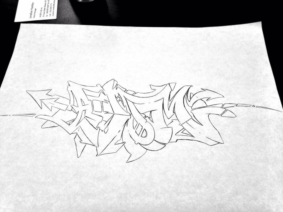 Graffiti Sketch - Photo by 4T0M1Cx4RT