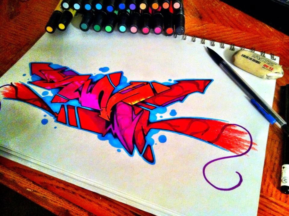Graffiti Sketch - Photo by 4T0M1Cx4RT