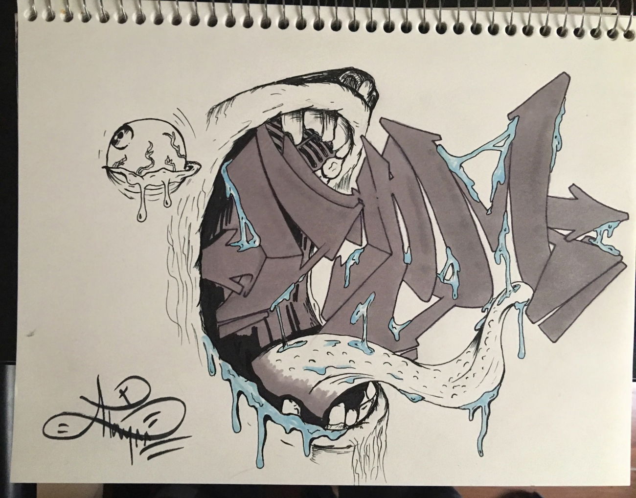 Graffiti Sketch - Photo by 4T0M1Cx4RT