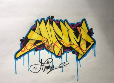 Graffiti Sketch - Photo by 4T0M1Cx4RT