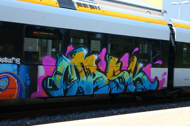 Graffiti Train - Photo by 505er - Mask