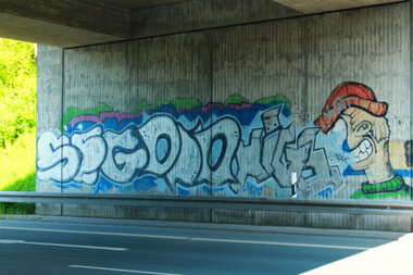 Graffiti Bombing - Photo by 505er - seg, dna, higs