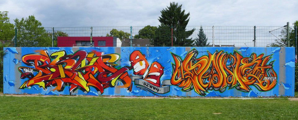 Graffiti Wall in Hennef - Photo by 5zwo4 - reka, pmode, kong (2013)