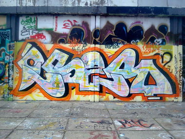 Graffiti Wall in Vilnius - Photo by 714 - eser, vilnius, 2014 (2014)