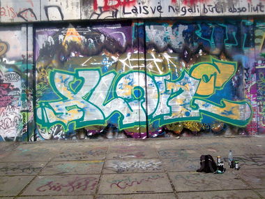 Graffiti Wall in Vilnius - Photo by 714 - xlone, eser, vilnius (2016)