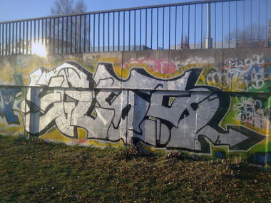 Graffiti Wall in Vilnius - Photo by 714 - 2014, vilnius, yess (2014)