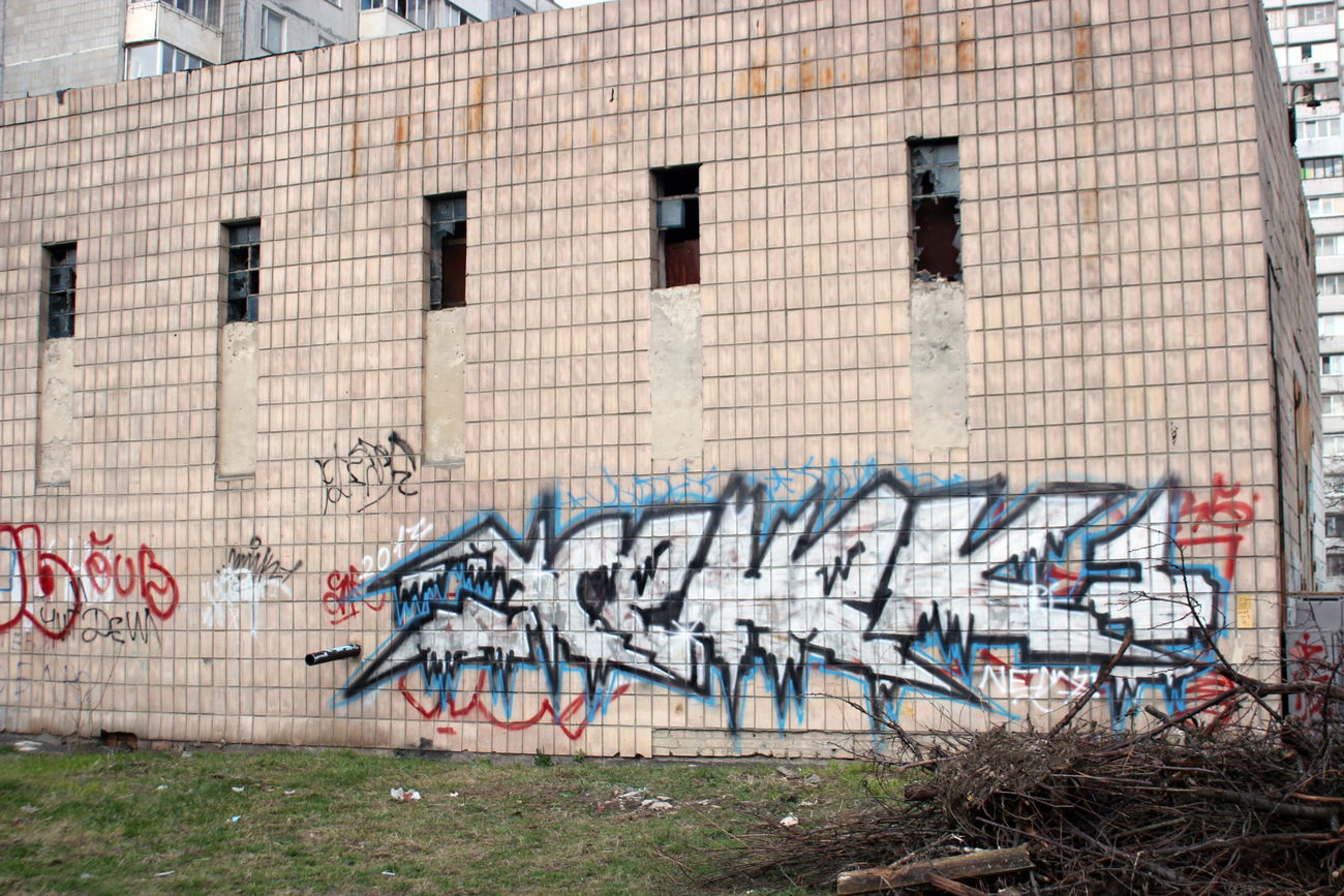 Graffiti Bombing in Kyiv - Photo by 96TOY - CHEFS, ZHEKA (2013)