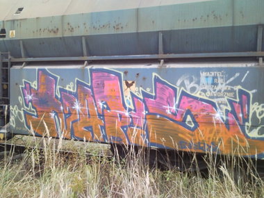 Graffiti Train - Photo by ABCmaniac - napis