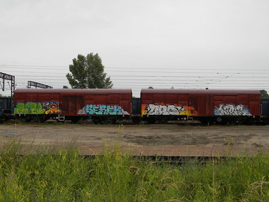 Graffiti Train - Photo by ABCmaniac - fr8, zieb, berek