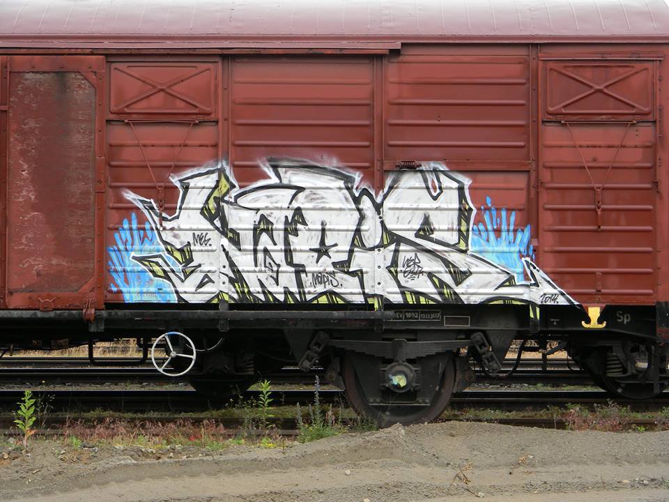 Graffiti Train - Photo by ABCmaniac - napis, fr8