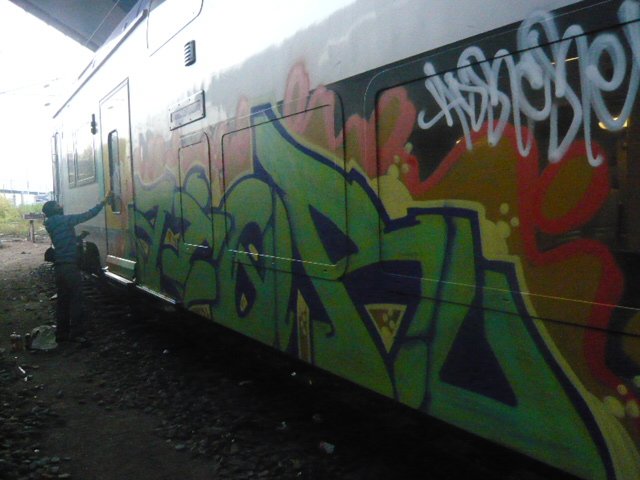 Graffiti Train in Lille - Photo by ADRenalinaCrew