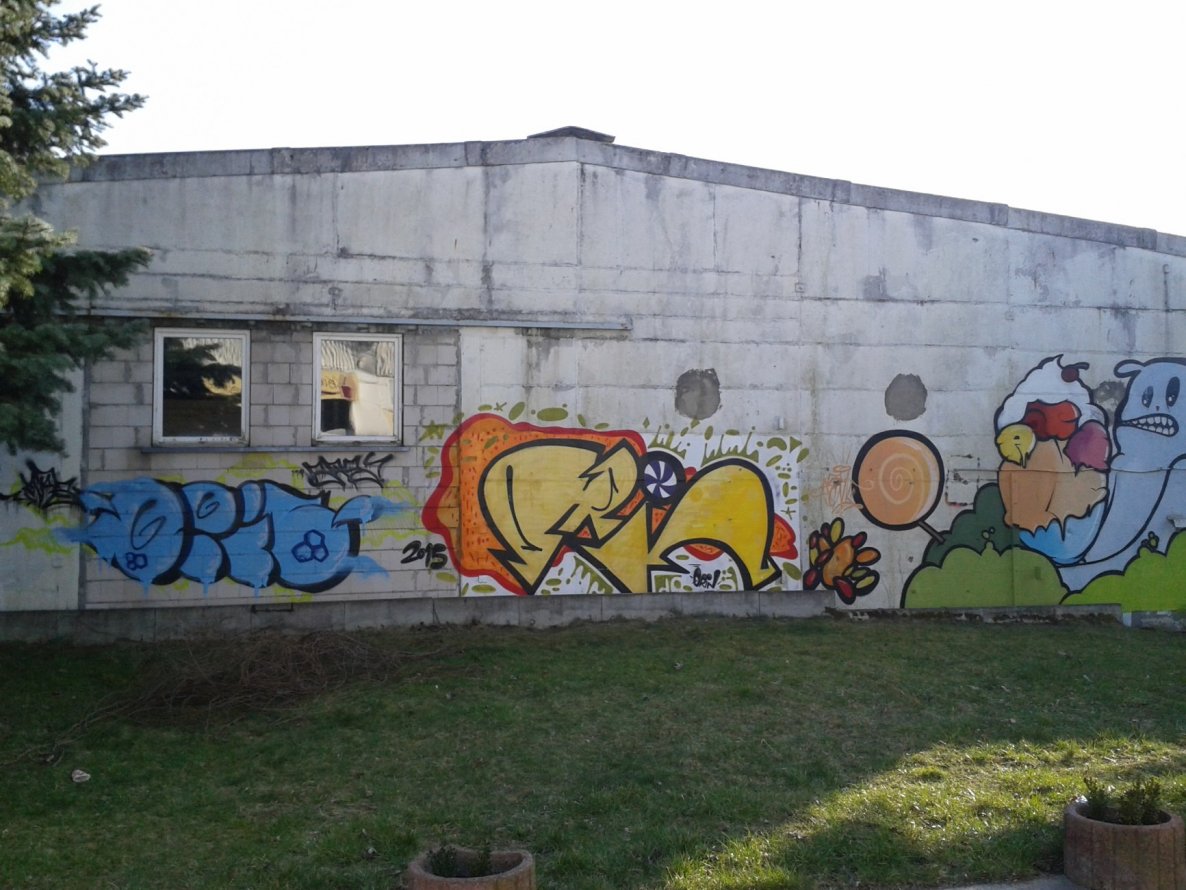 Graffiti Wall - Photo by AER0S0L - Deic, Qrin, Asin