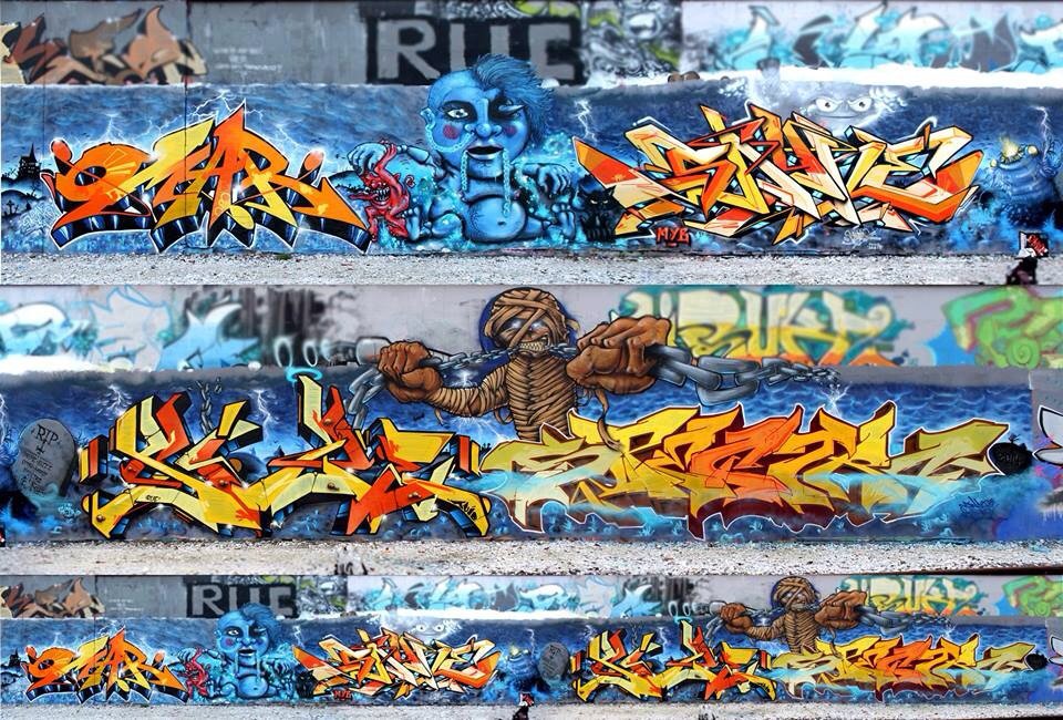 Graffiti Wall - Photo by AFOKones - Omar-Karst-Sayne-SizeTwo-Spectro(afok)