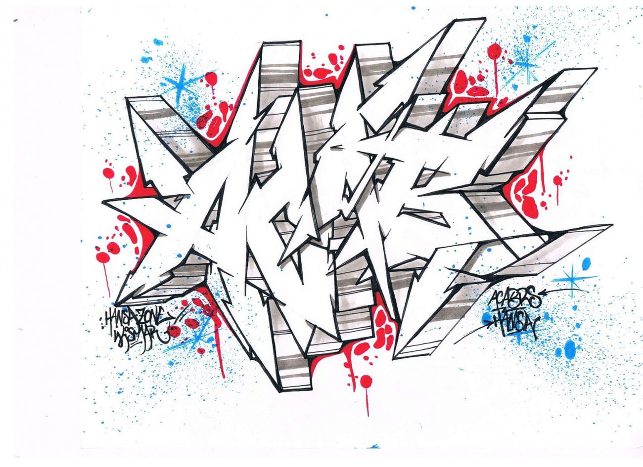 Graffiti Wall - Photo by AGON - ACAB, Puls, BRS (2016)