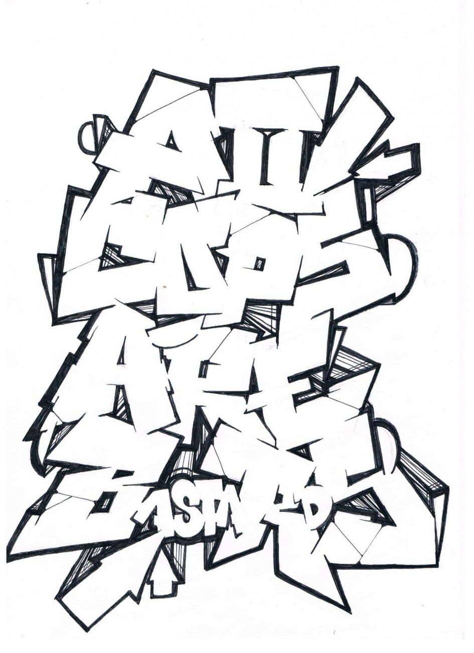 Graffiti Sketch - Photo by AGON - ACAB, BRS, PULS (2016)