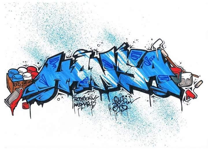 Graffiti Sketch - Photo by AGON - Fussballclub, hansa, Rostock (2016)