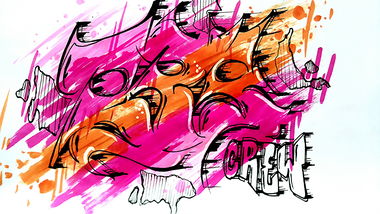 Graffiti Sketch - Photo by AGON - BRS, CREW, PULS (2016)