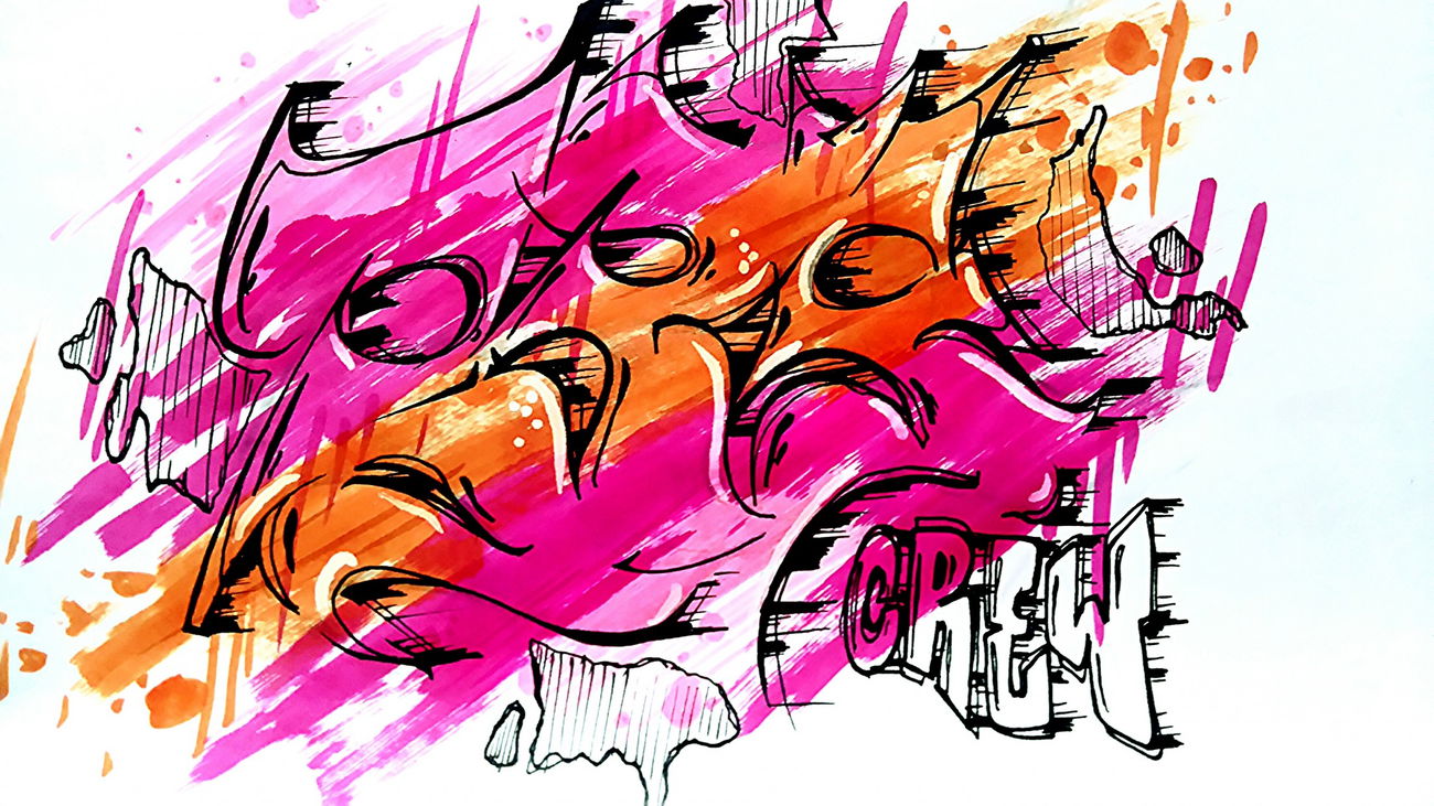 Graffiti Sketch - Photo by AGON - BRS, CREW, PULS (2016)