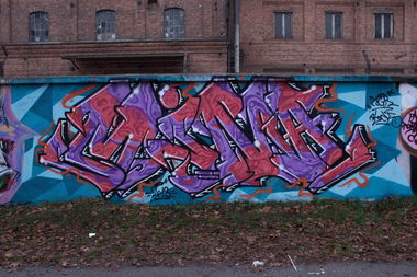 Graffiti Wall in Prabuty - Photo by AGR - Mina, AGR (2013)