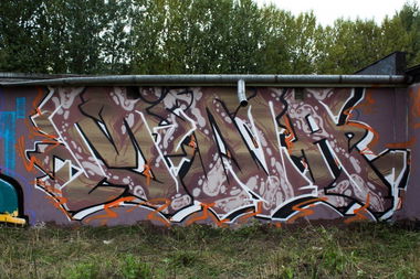 Graffiti Wall - Photo by AGR - wall, colors, train (2013)