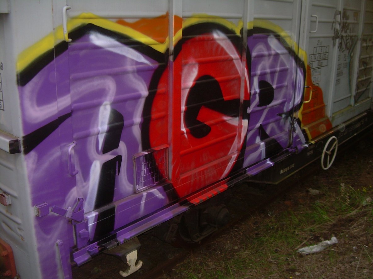 Graffiti Train in Bo?epole Królewskie - Photo by AGRgdz - AGR (2014)