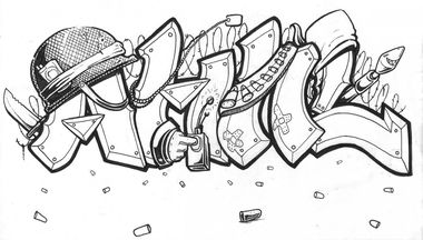 Graffiti Sketch in Warsaw - Photo by AHNL - ahnl (2013)