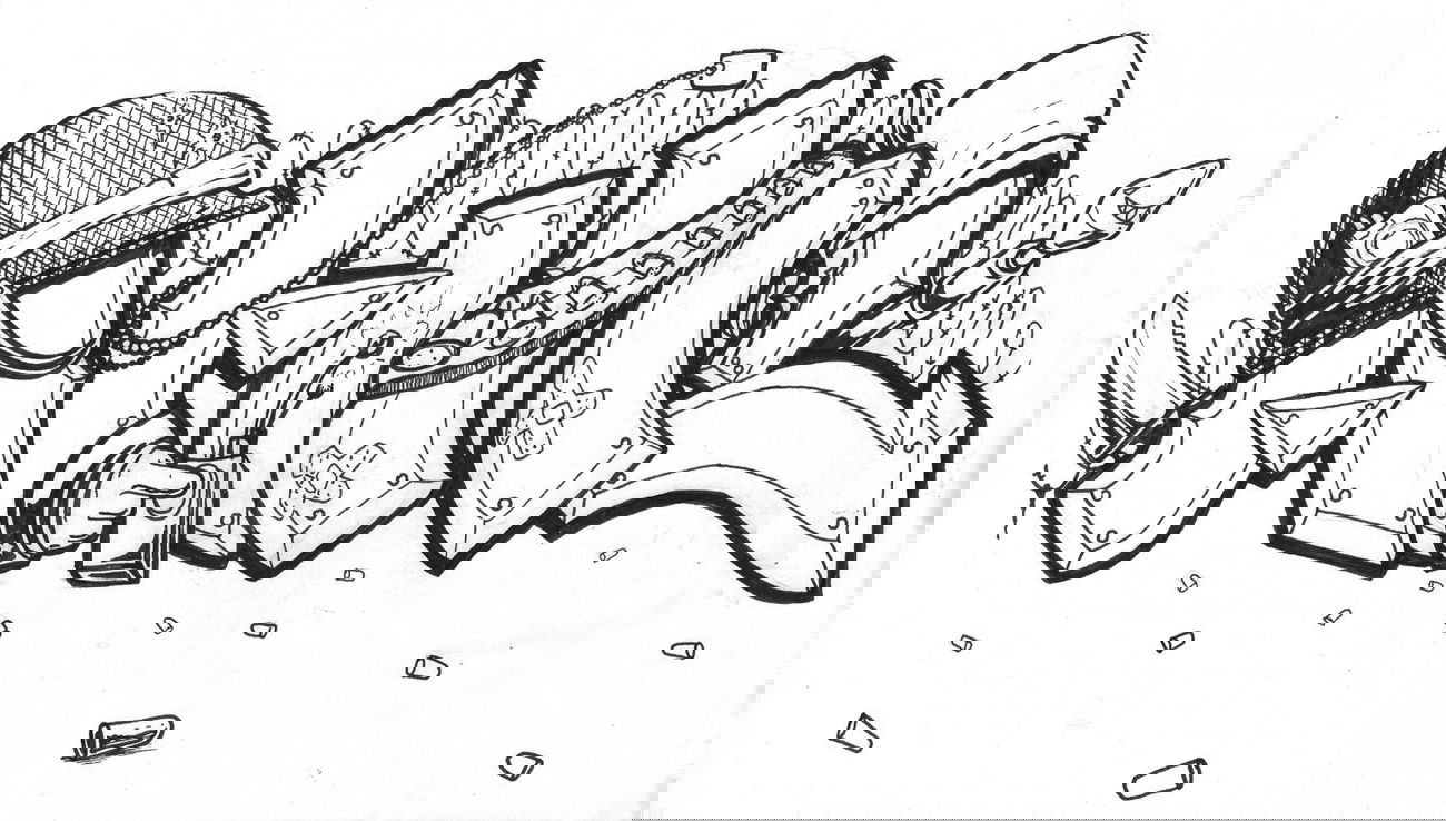 Graffiti Sketch in Warsaw - Photo by AHNL - ahnl (2013)