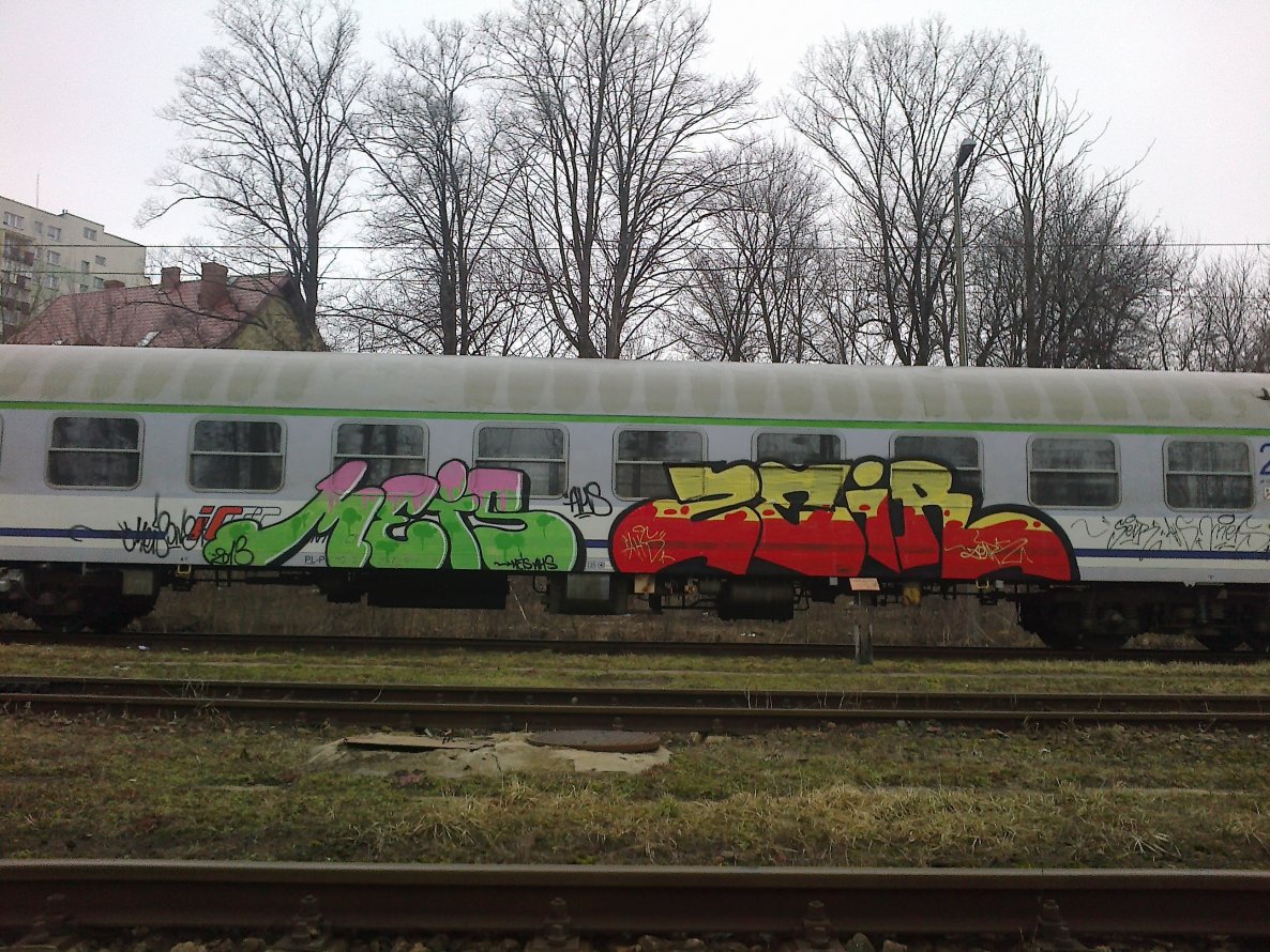 Graffiti Train in Bialystok - Photo by AHSCREW - meis&zeir (2013)