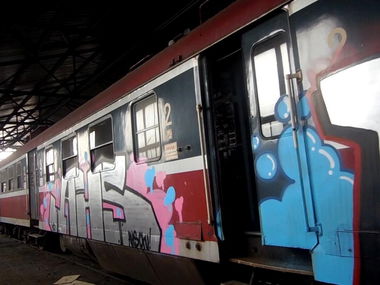 Graffiti Train in Polska - Photo by AHSCREW - AhS