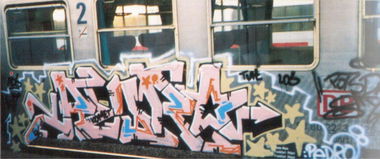 Graffiti Train - Photo by ALLESdrehtSICH - PEDRO, _, TUT (1996)