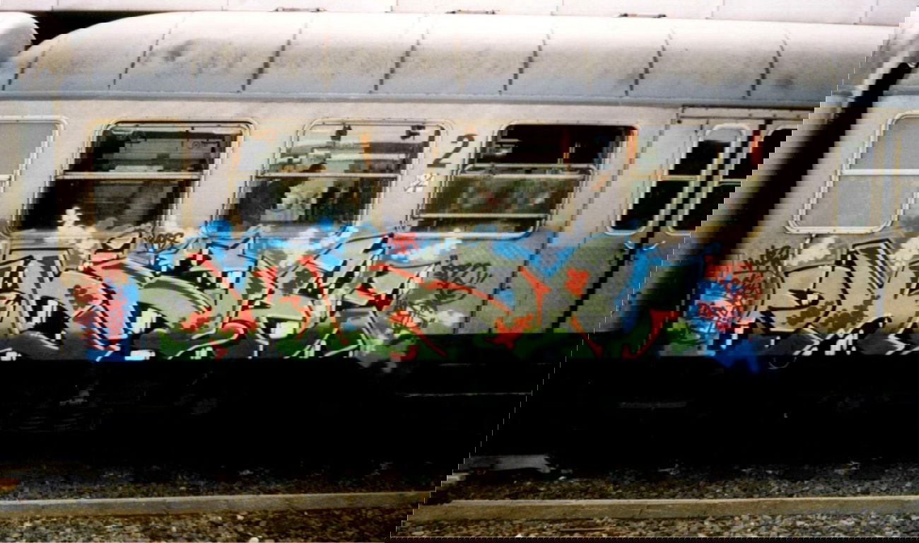 Graffiti Train - Photo by ALLESdrehtSICH - KONE, CONE, ADS